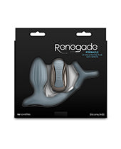 Renegade Pinnacle Cock Ring & Gyrating Prostate Massager - Gray