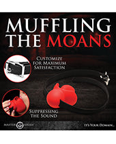 Master Series Gag Order Extreme Silicone Ball Gage - Red/Black