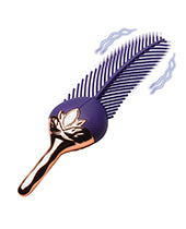 Master Series The Tickler Vibrating Silicone Feather Tickler