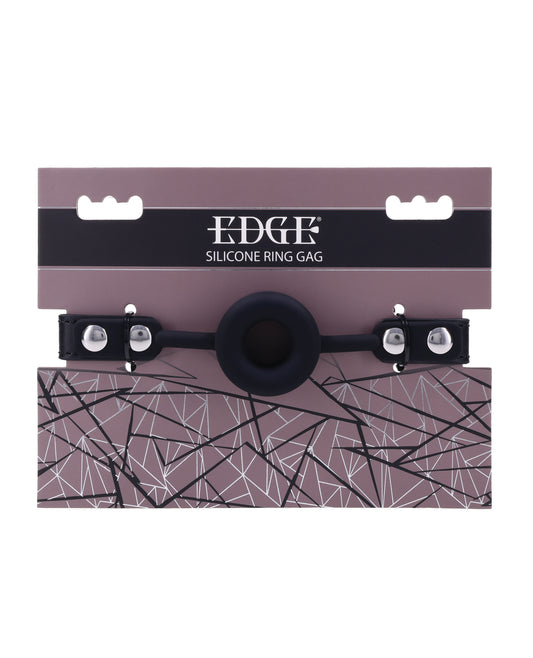Edge Silicone Ring Gag - Black
