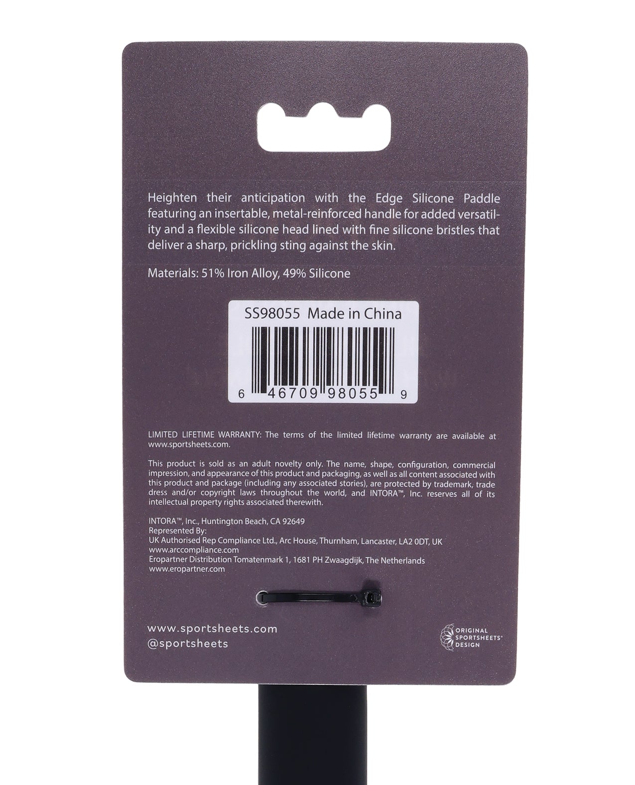 Edge Pins & Needles Silicone Paddle - Black