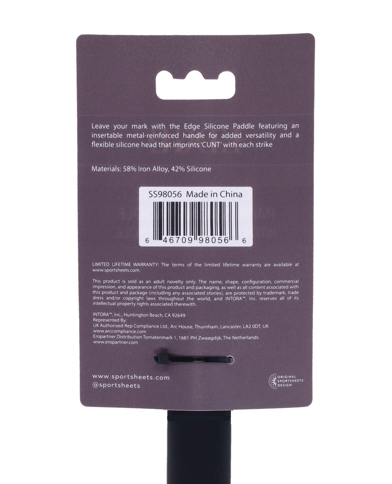 Edge CUNT Silicone Paddle - Black