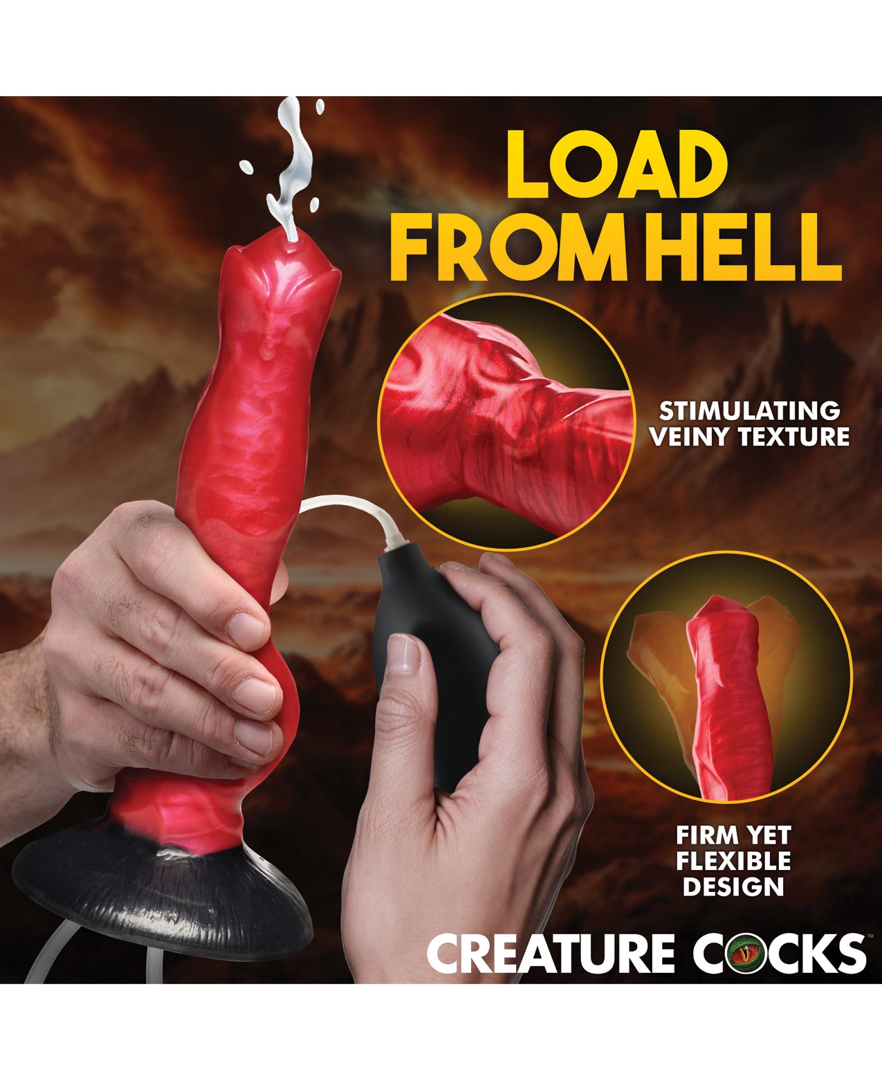 Creature Cocks Hell Hound Squirting Dildo