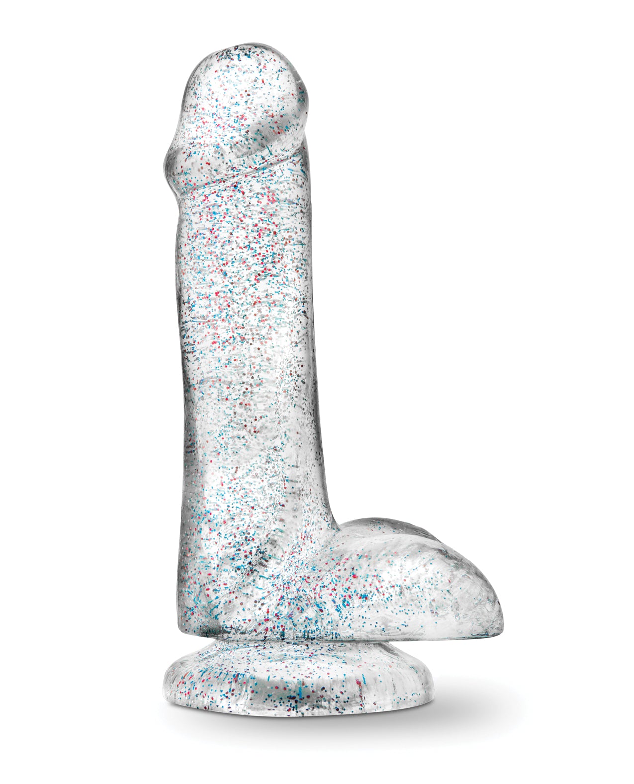 Blush Naturally Yours 6" Glitter Cock - Sparkling Clear