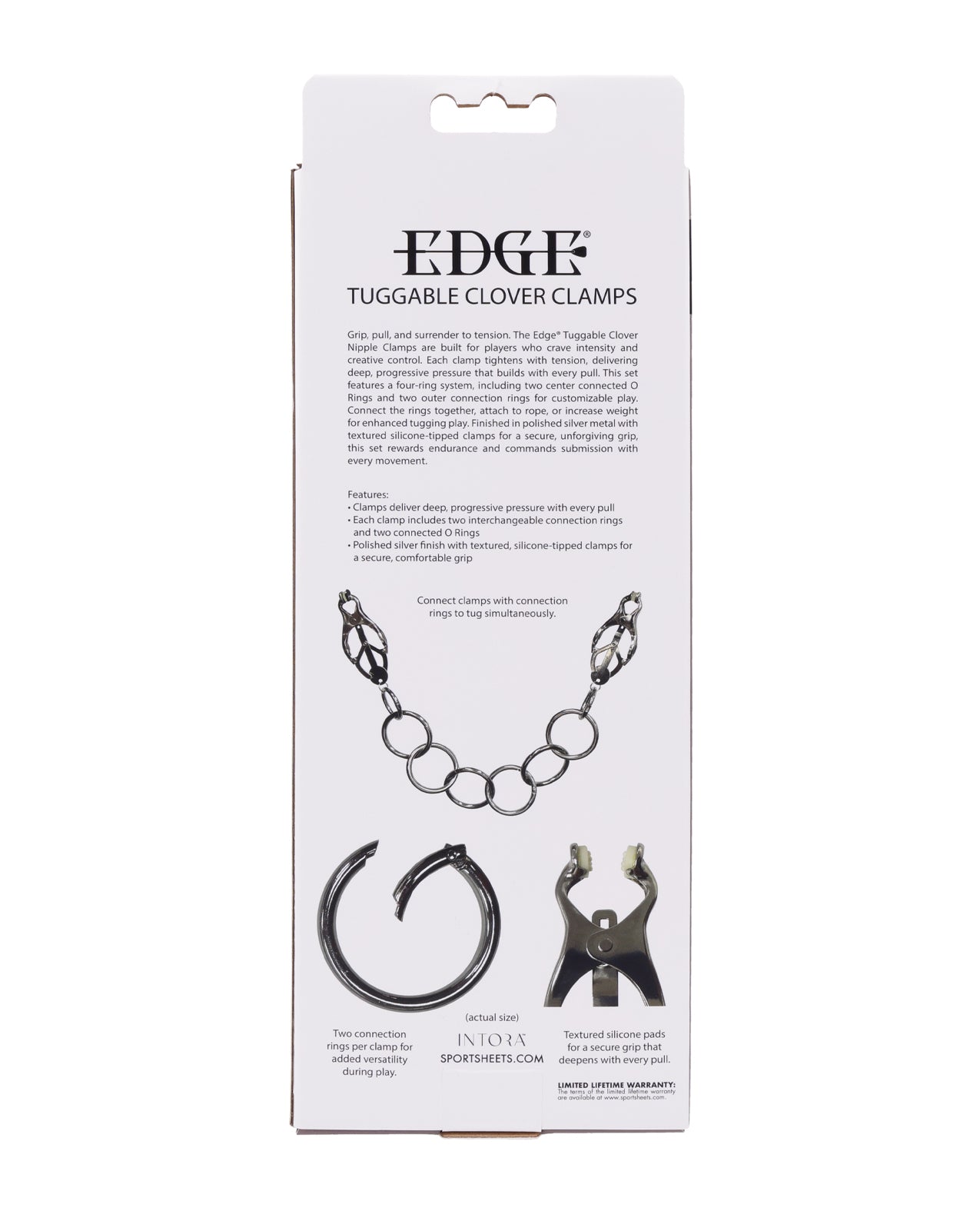 Edge Tuggable Clover Clamps - Silver