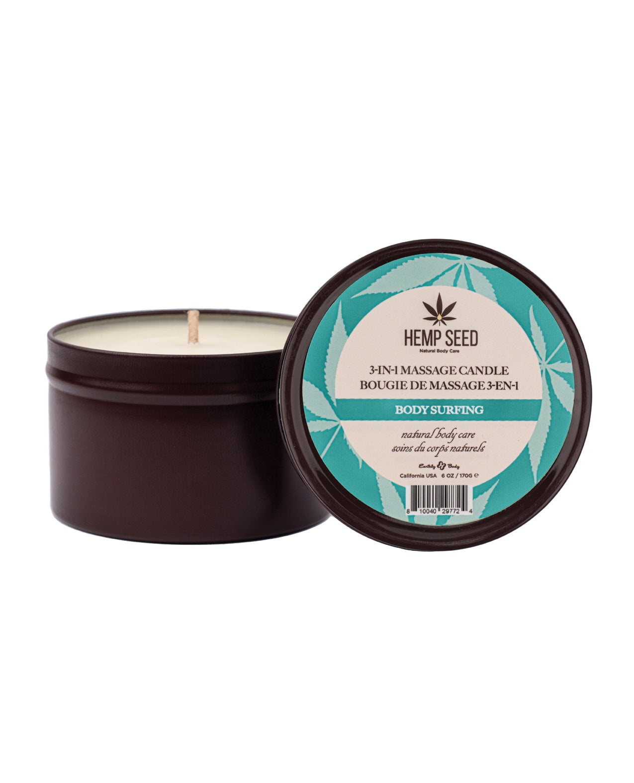 Earthly Body Summer 2025 3 in 1 Massage Candle - 6 oz Body Surfing