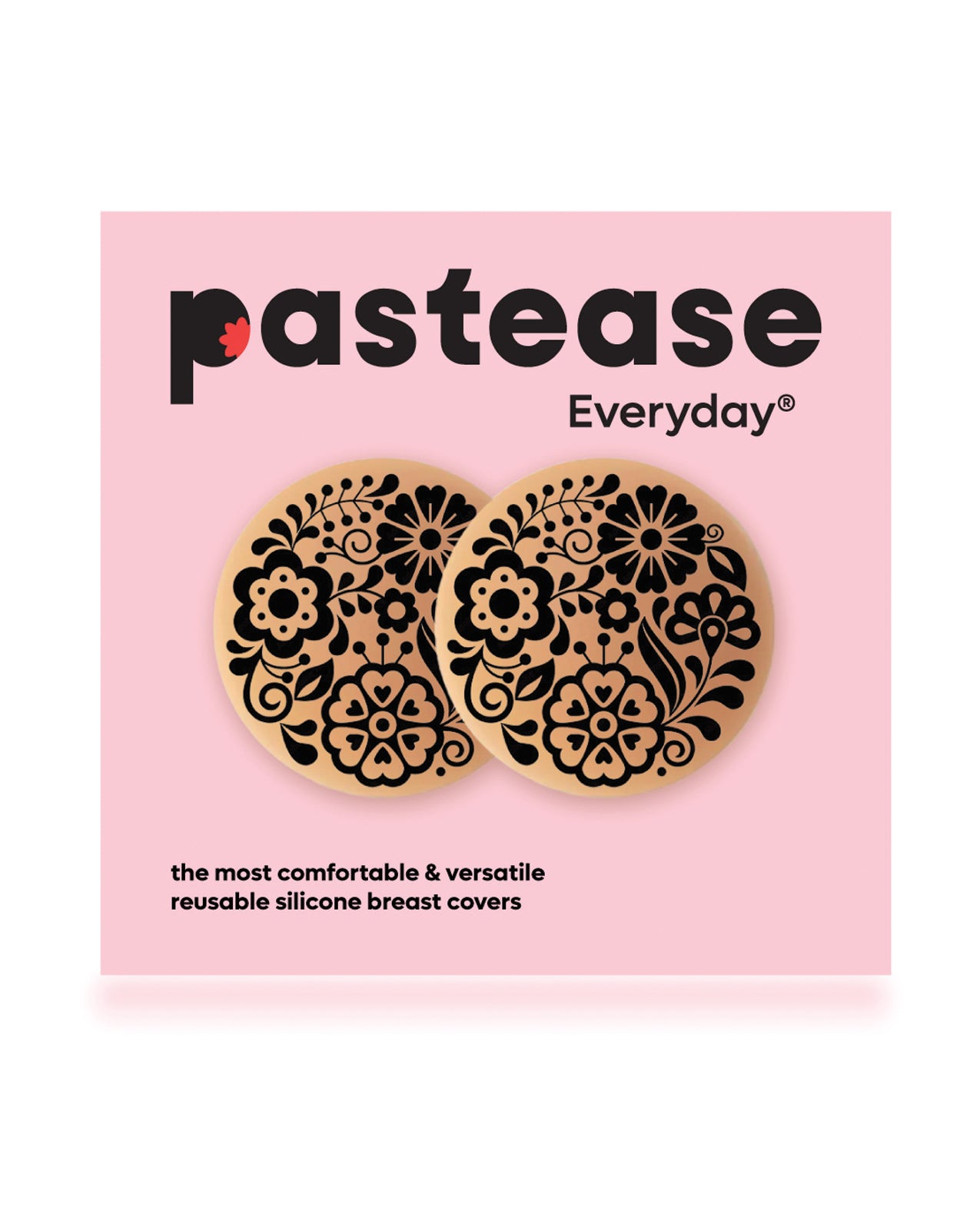 Pastease HALOS Silicone Floral Nipple Covers w/Travel Box - Bloom D+ Cup 10 or More Uses