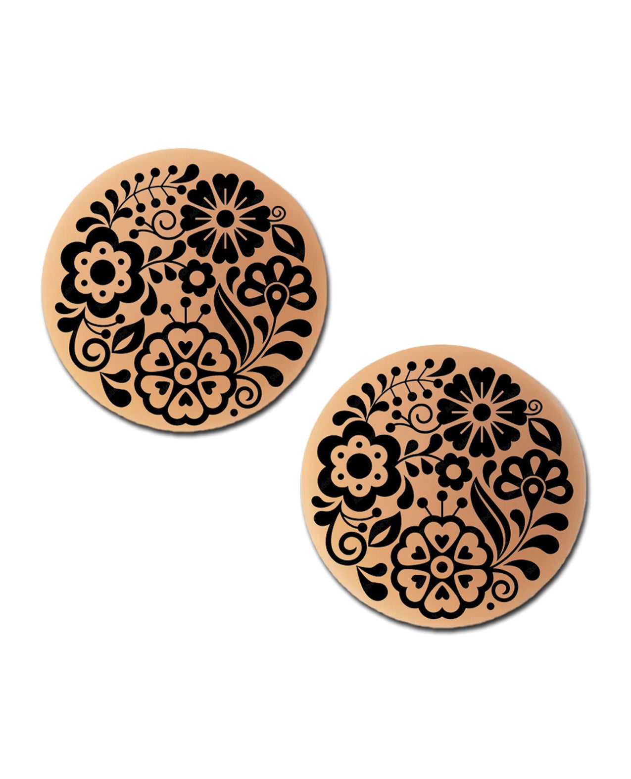 Pastease HALOS Silicone Floral Nipple Covers w/Travel Box - Bloom D+ Cup 10 or More Uses