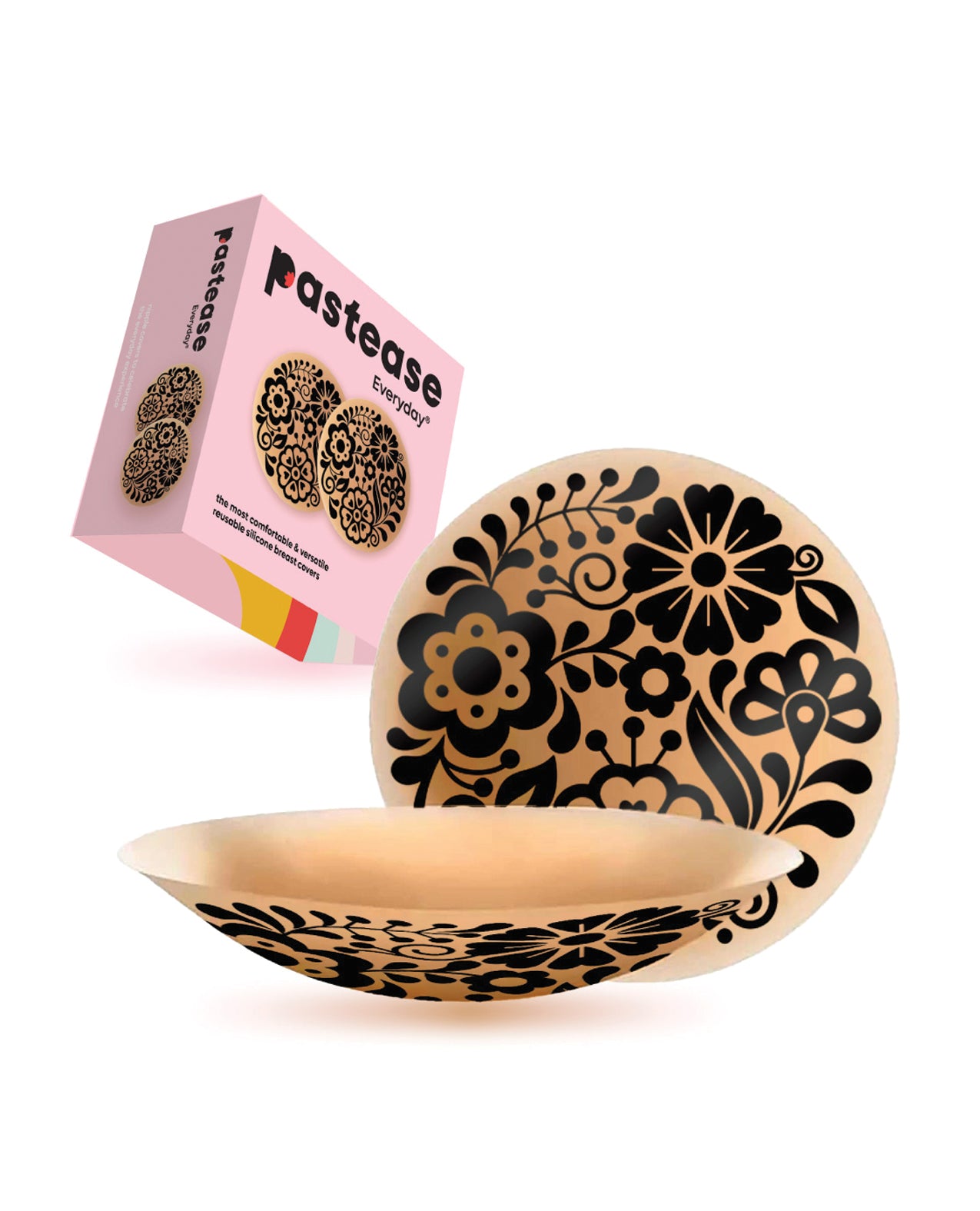 Pastease HALOS Silicone Floral Nipple Covers w/Travel Box - Bloom A-C Cup 10 or More Uses