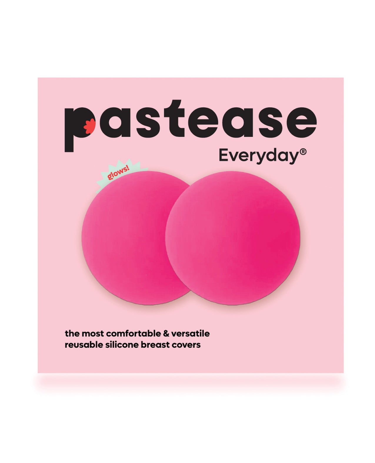 Pastease HALOS Silicone Nipple Covers w/Travel Box - Neon Pink D+ Cup 10 or More Uses