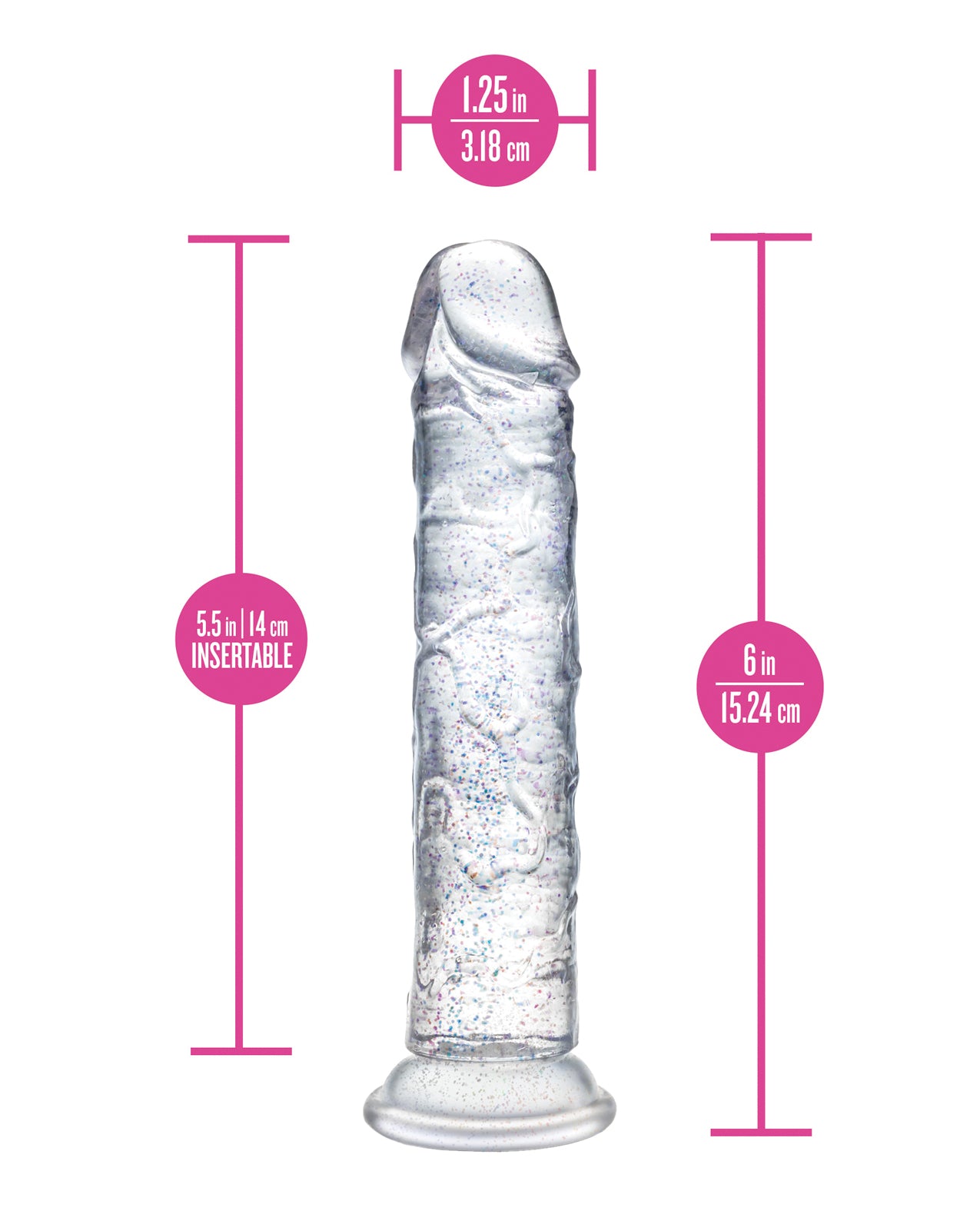 Blush Naturally Yours - Gala - Sparkling Clear Dildo