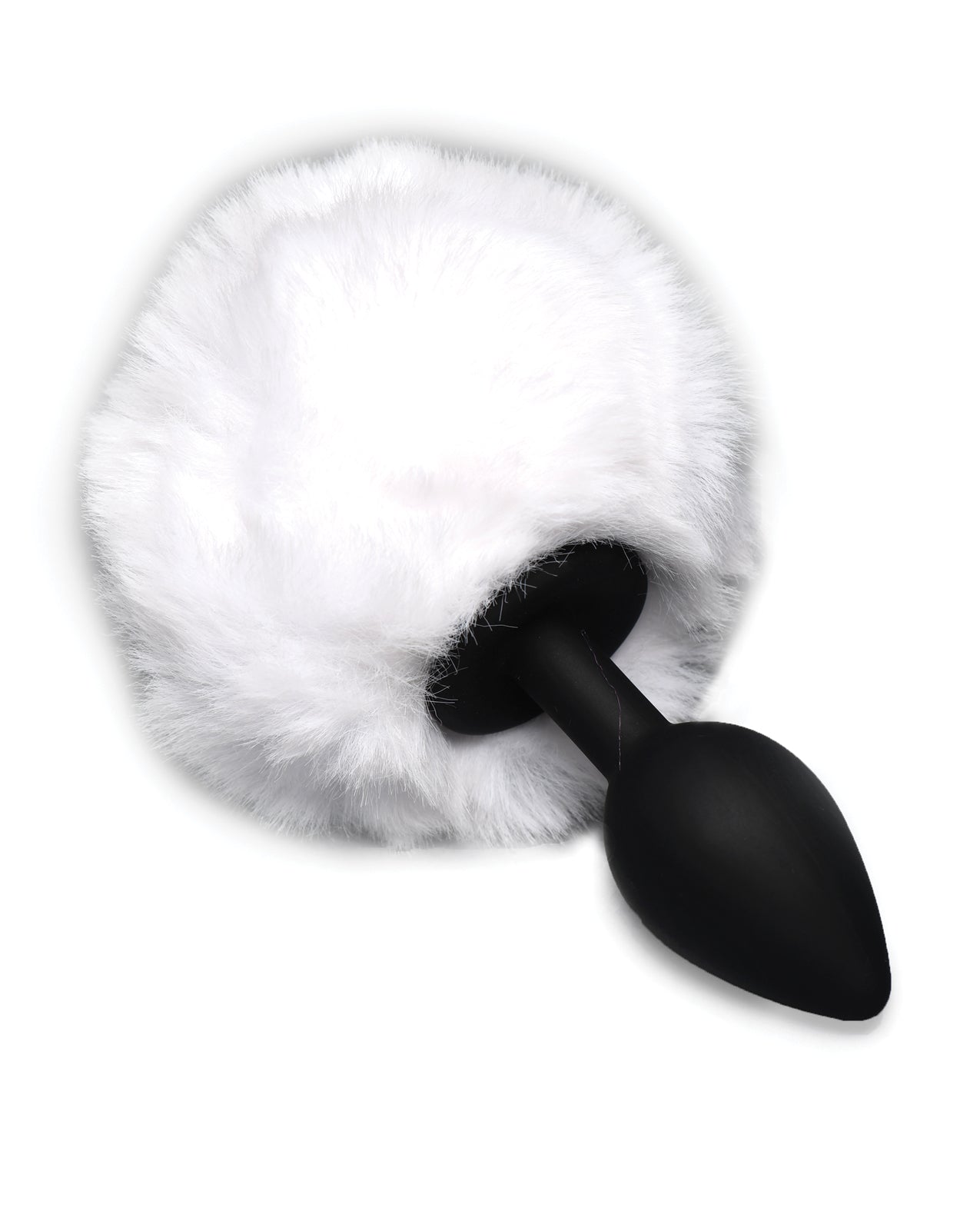 Tailz Fluffy Bunny Tail Silicone Plug - White