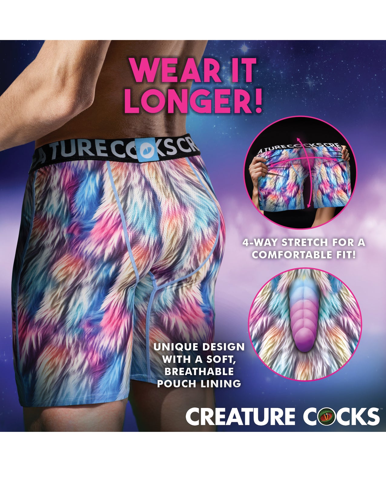 Creature Cocks - Creature Wear Mystique Unicorn Boxer Shorts - XL