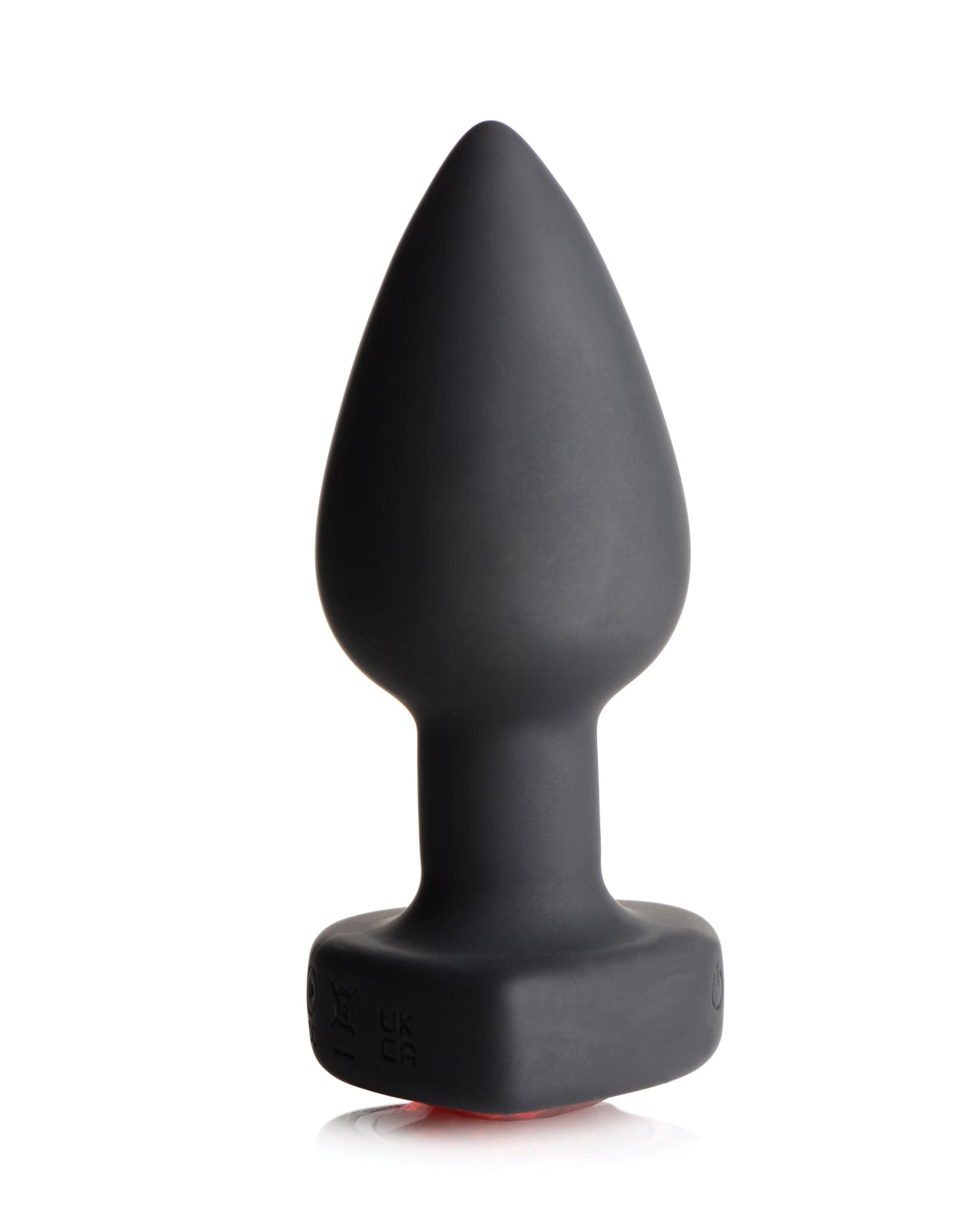 Booty Sparks 28X Silicone Vibrating Red Heart Anal Plug w/Remote - Small