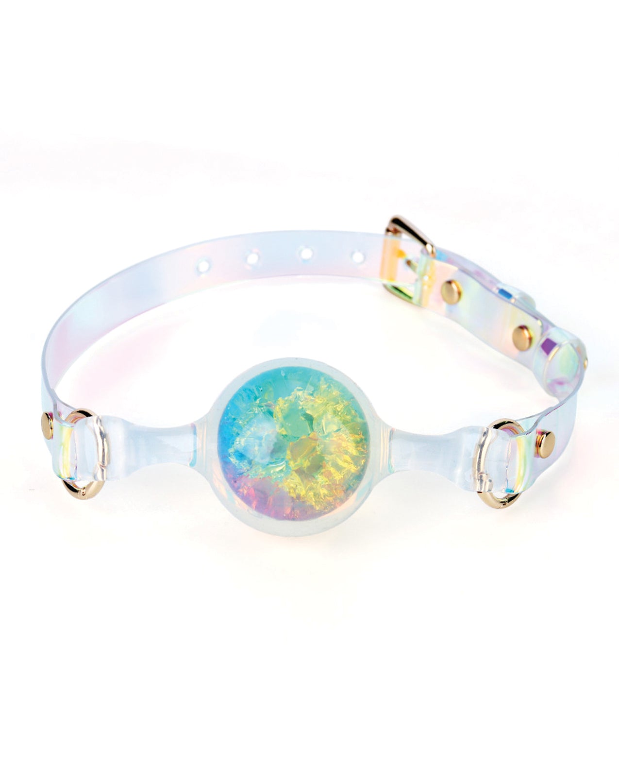 Luxe Prism Large Ball Gag - Rainbow