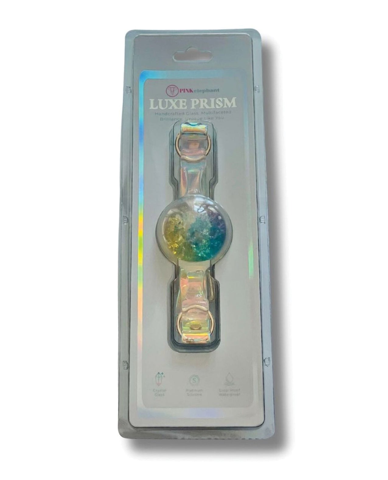 Luxe Prism Large Ball Gag - Rainbow