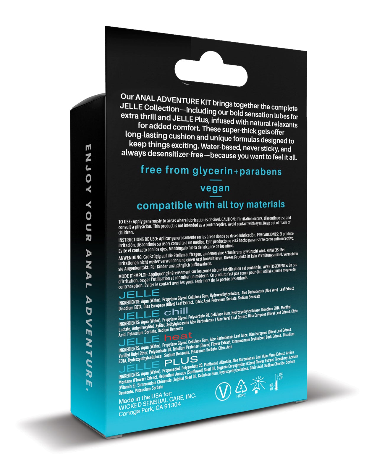 Wicked Sensual Care Anal Adventure Kit - 1 oz Bottles