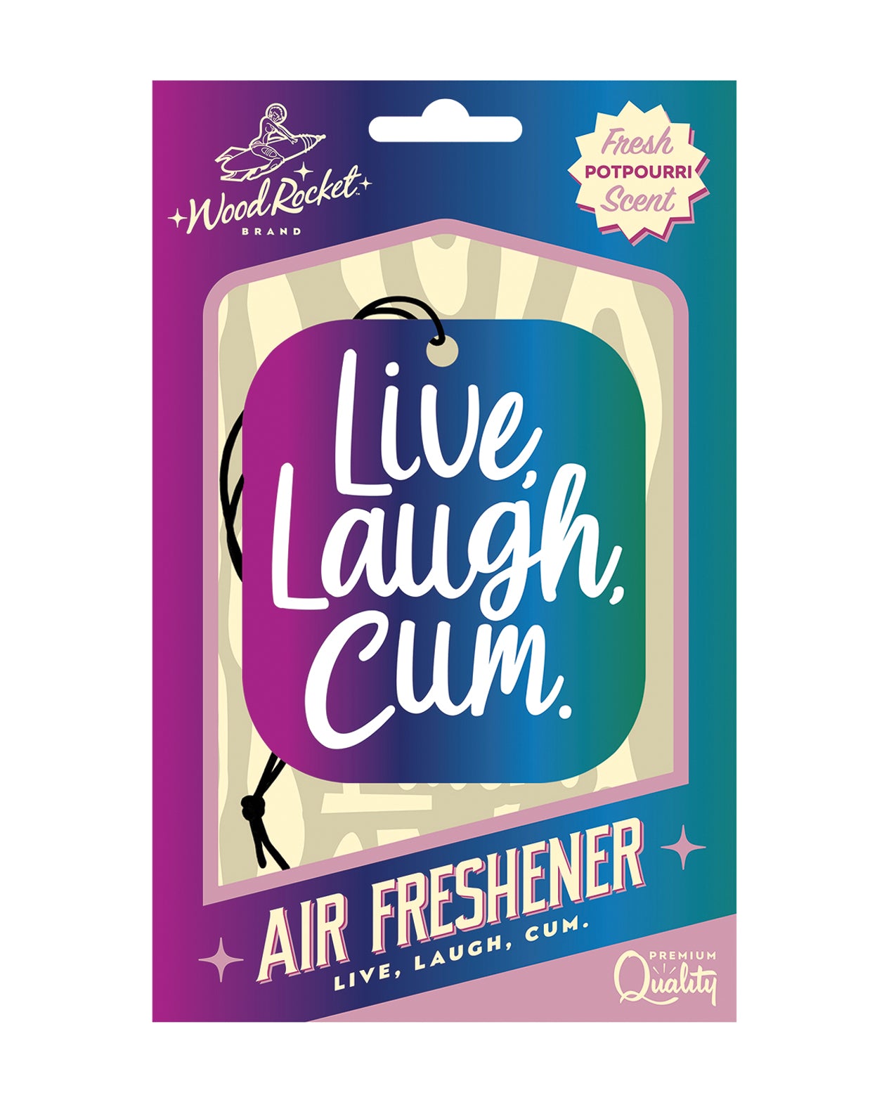 Wood Rocket Live Laugh Cum Air Freshener - Potpourri