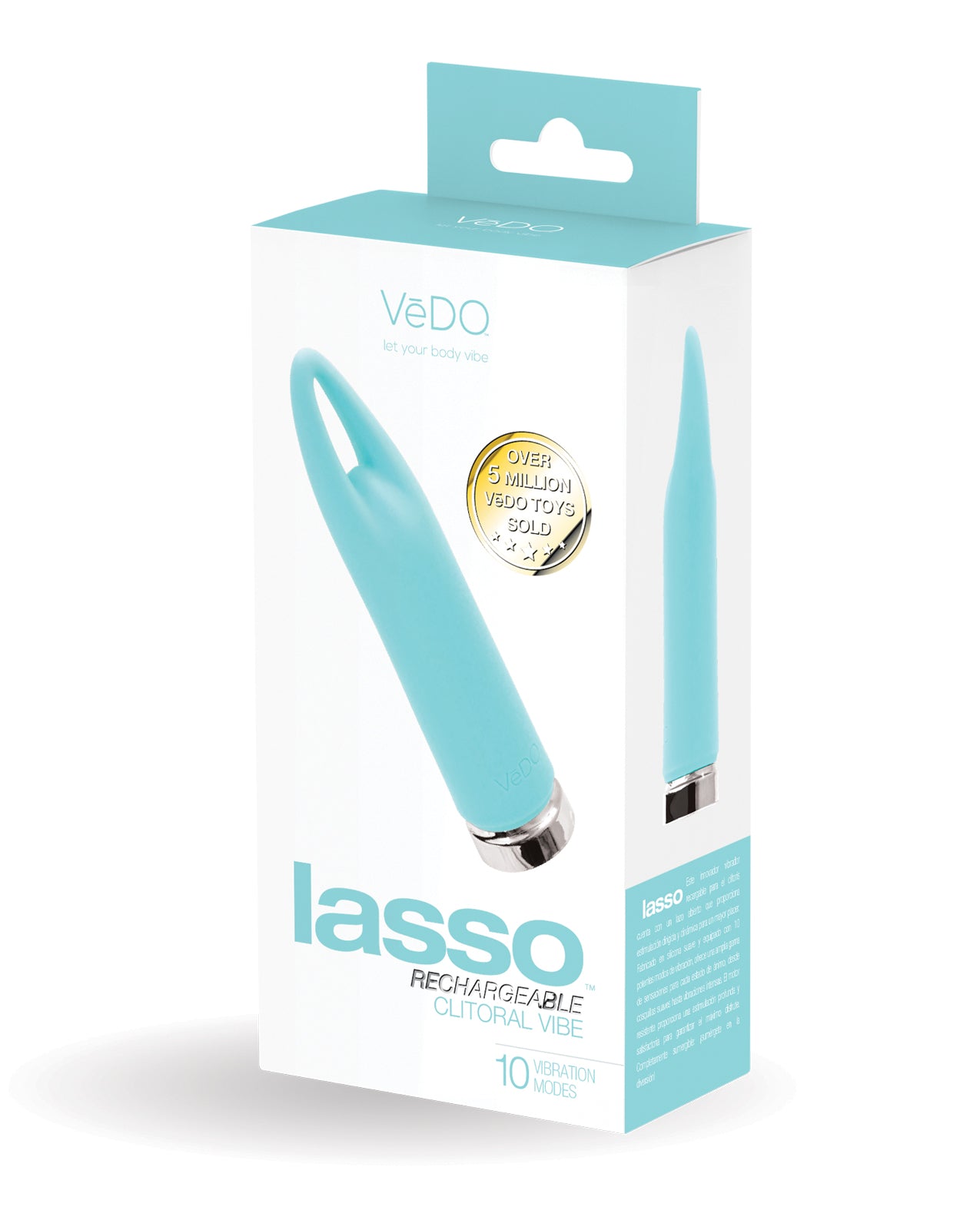 VeDO Lasso Rechargeable Bullet Vibe - Turquoise