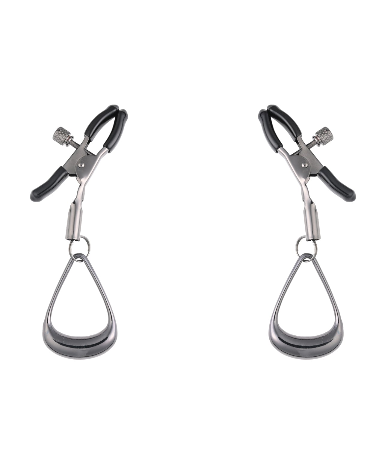 Sportsheets Velvet Noir Tuggable Nipple Clamps - Black
