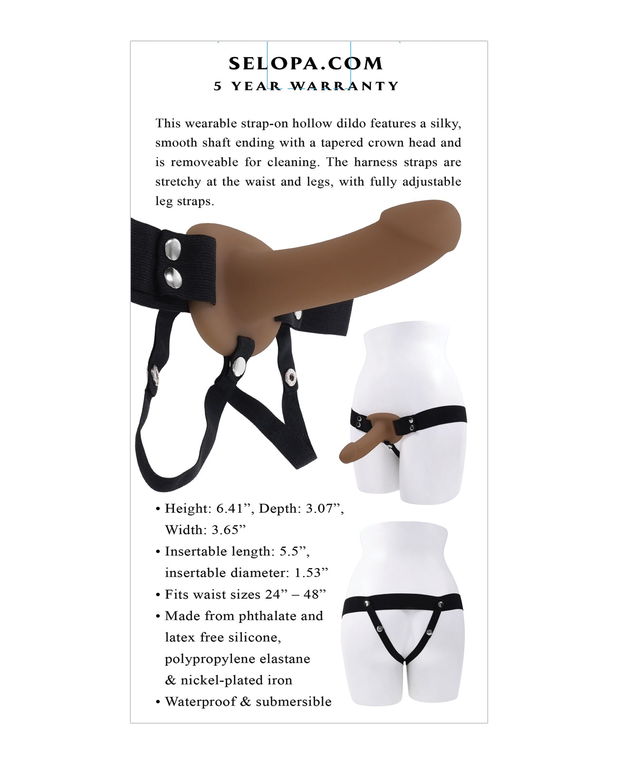 Selopa Our First Hollow Strap On - Dark