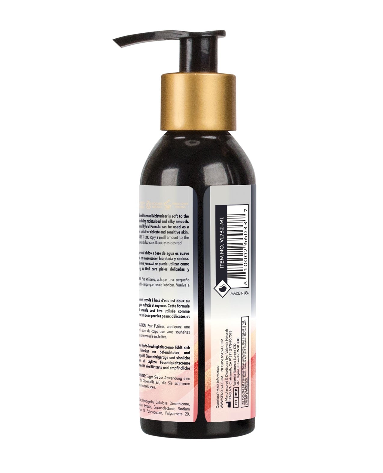 Sensuva Hybrid Personal Moisturizer - 4.23 oz Strawberry