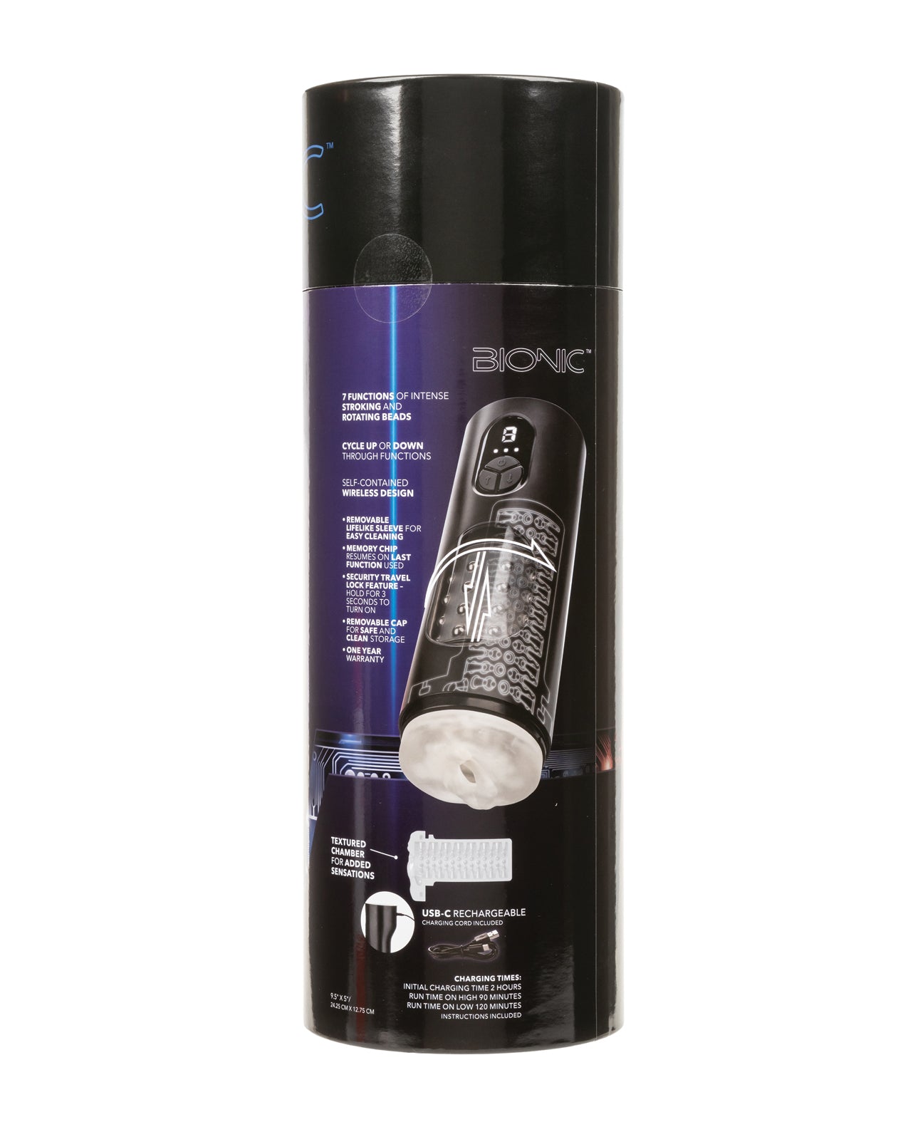 Bionic Beaded Power Stroker - Black
