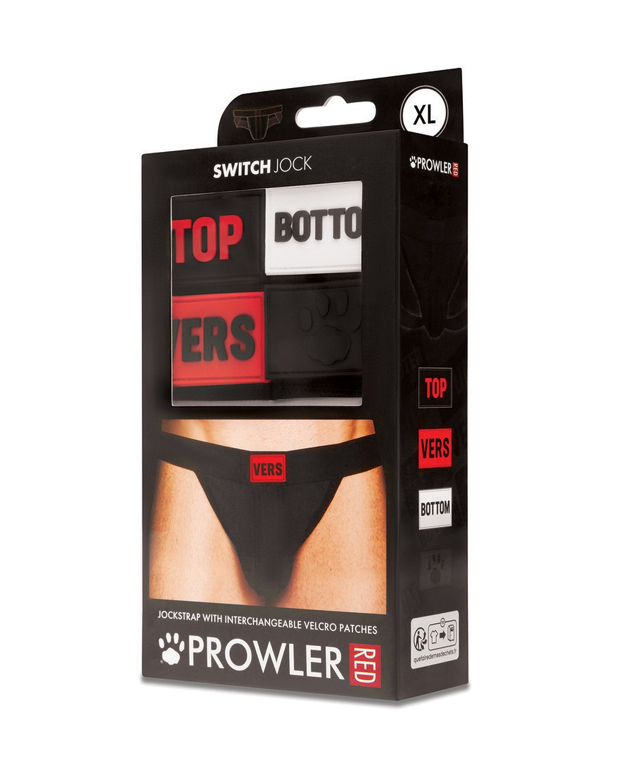 Prowler Switch Jock w/Four Interchangeable Patches - Black XL