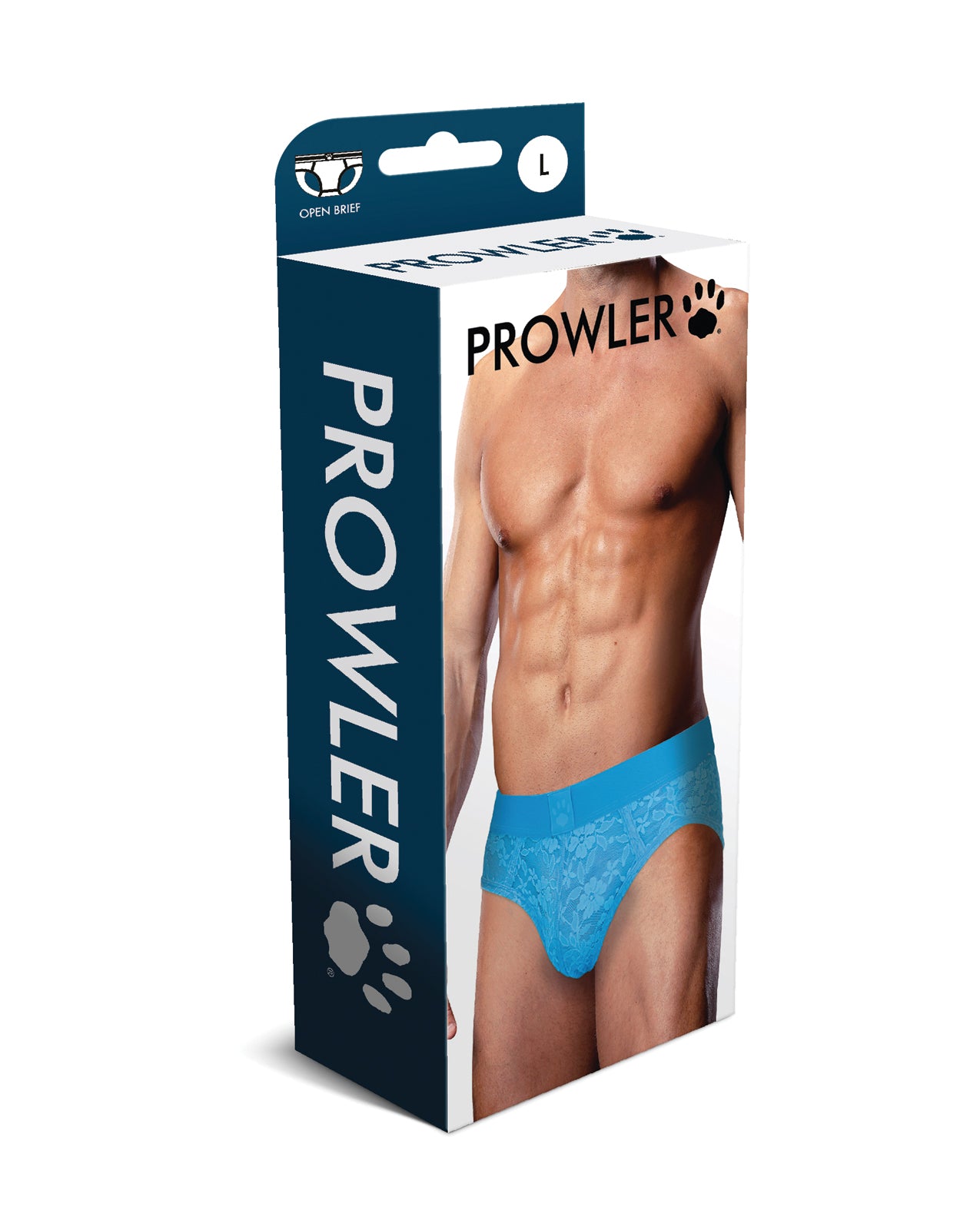 Prowler Lace Open Back Brief - Blue LG