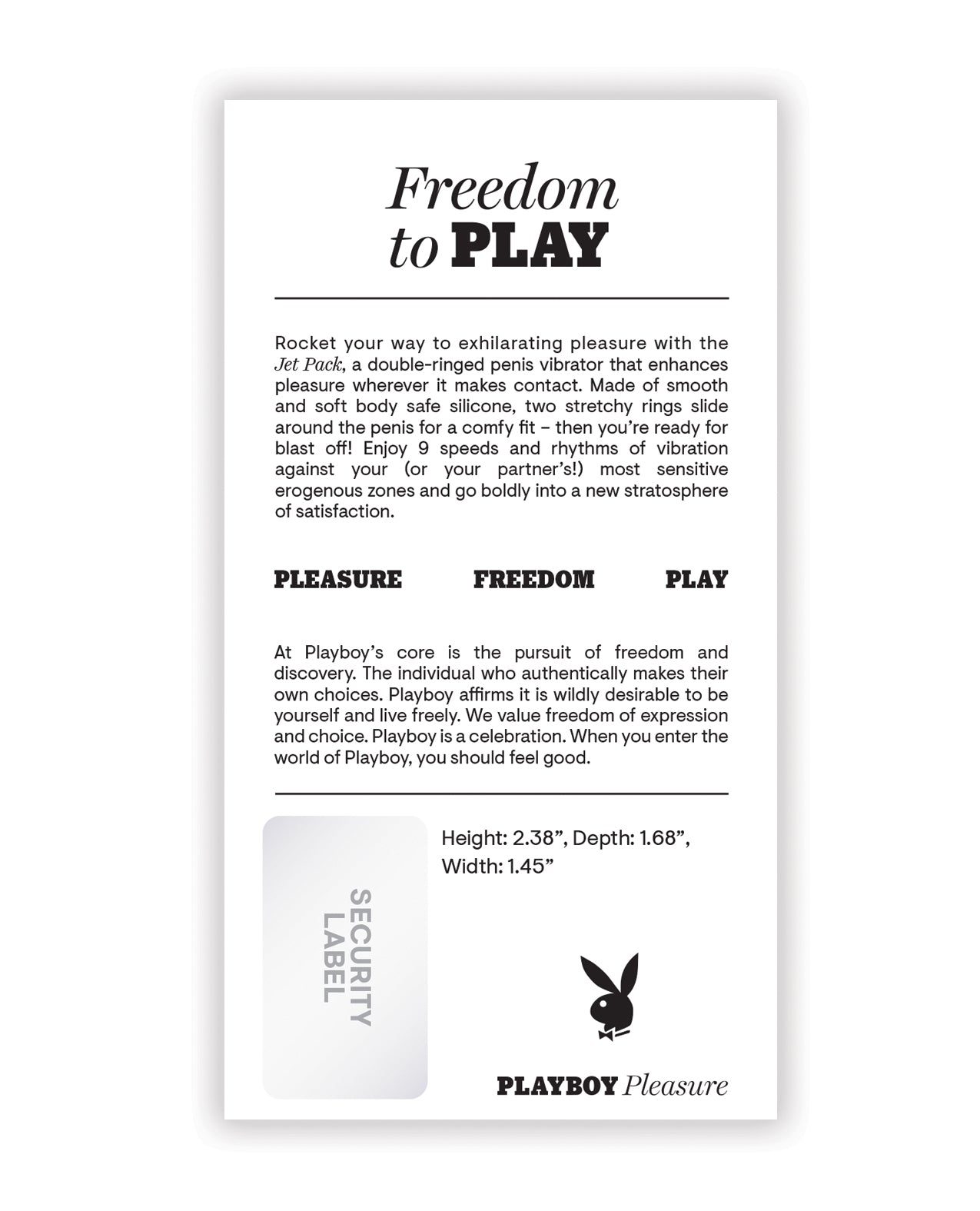 Playboy Pleasure Jet Pack - Navy