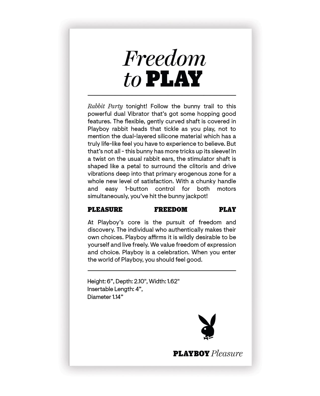 Playboy Pleasure Rabbit Party - Pink