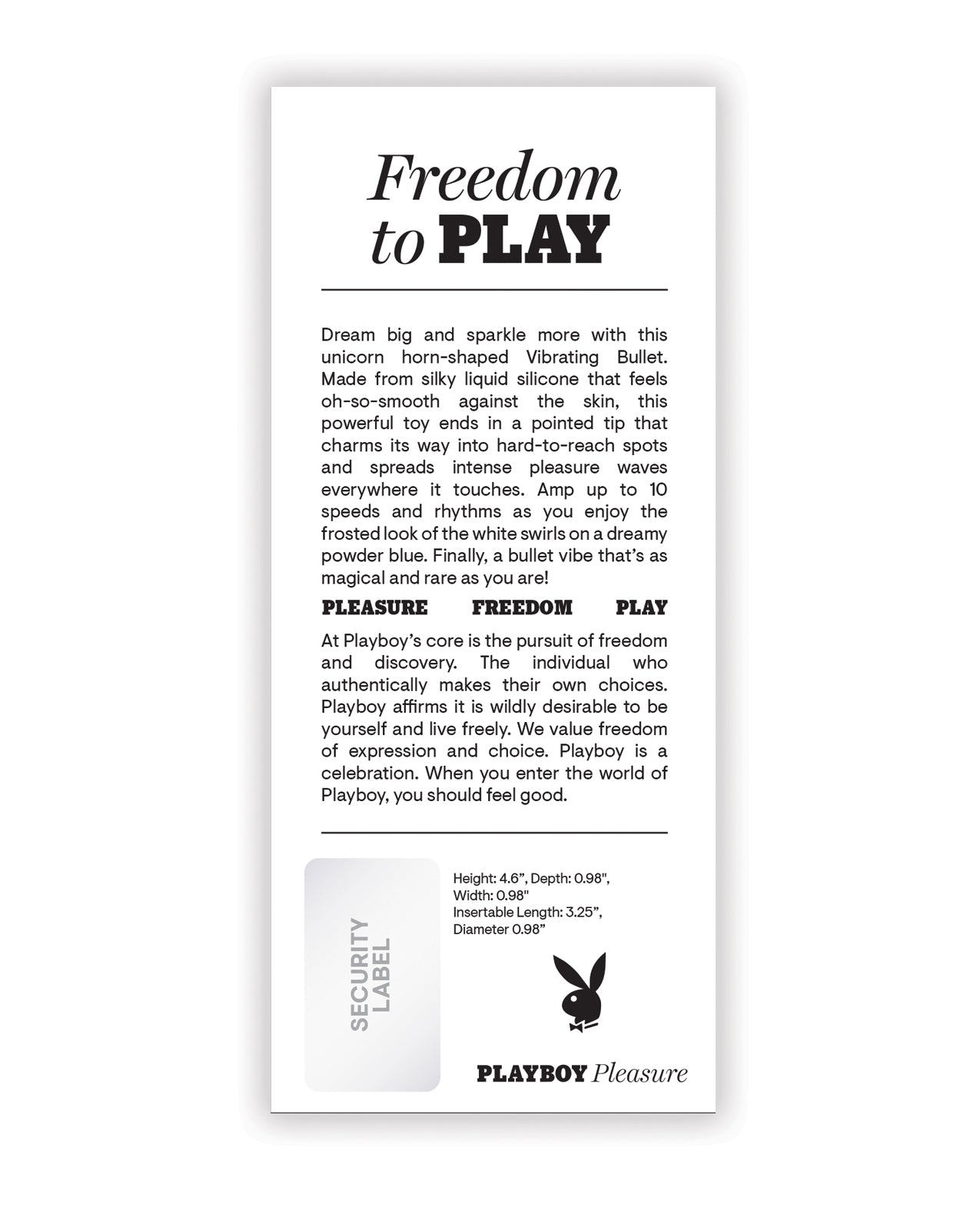 Playboy Pleasure Unicorn Vibes - Light Blue