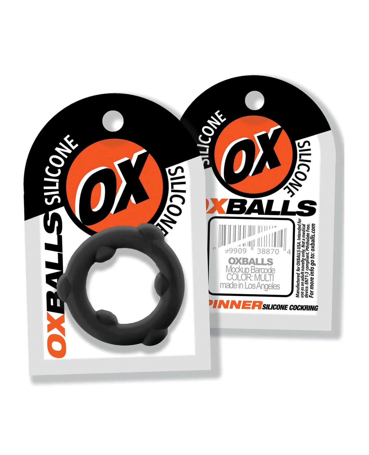 Oxballs Spinner Single Silicone Ring - Black