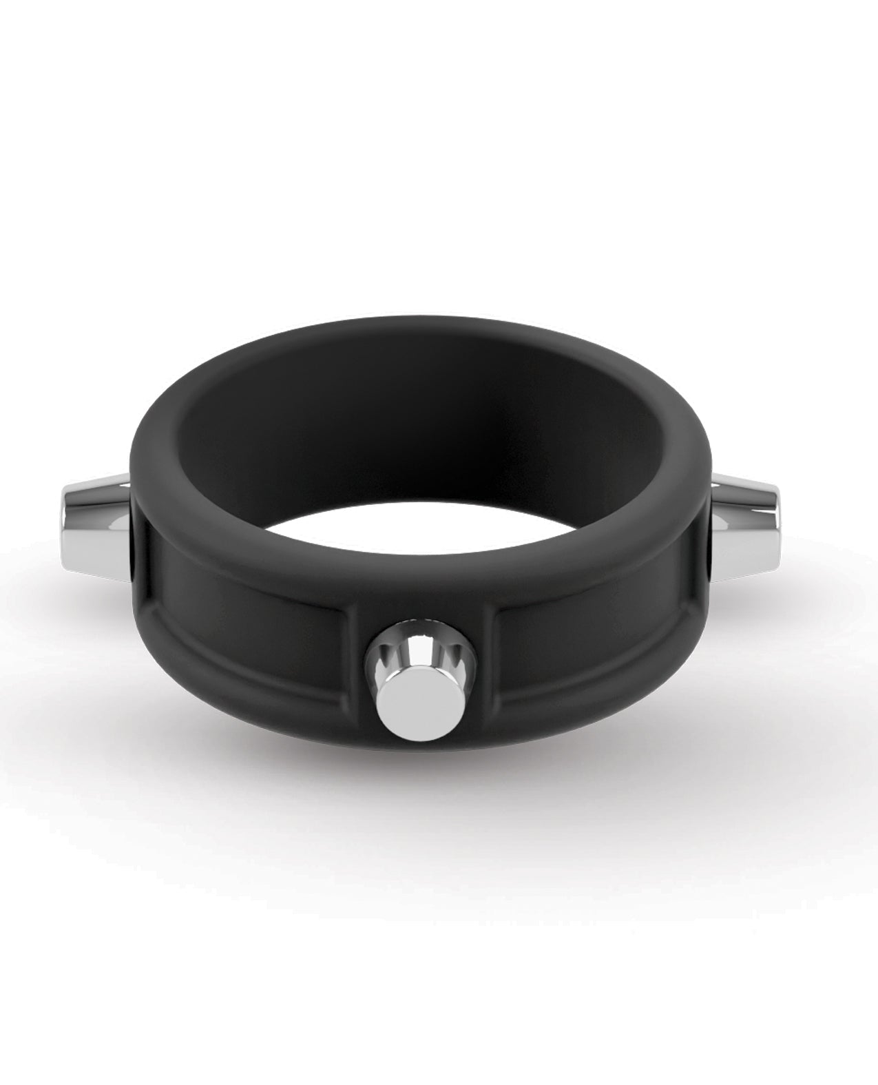 Rebel Cock Ring w/Studs - Black