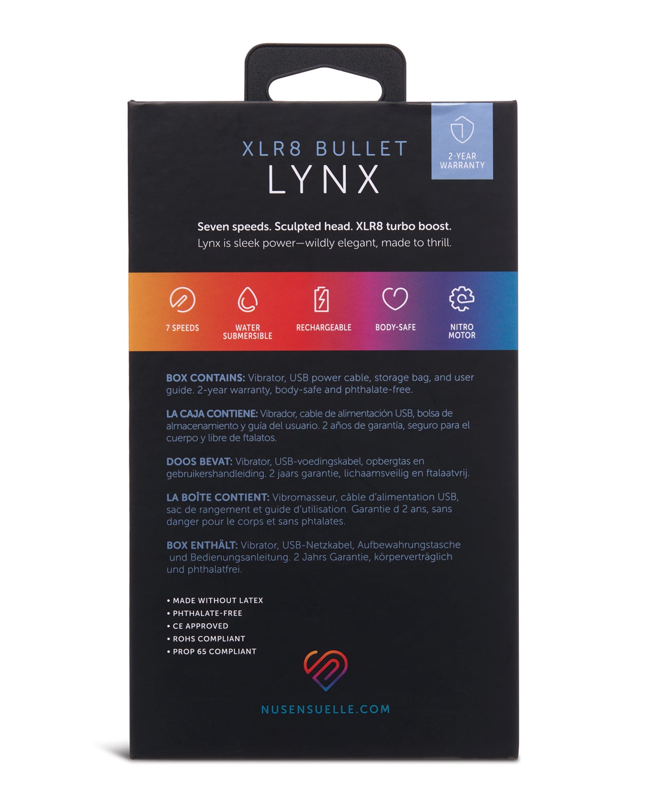Nu Sensuelle Lynx Bullet with Nitro Motor - Magenta
