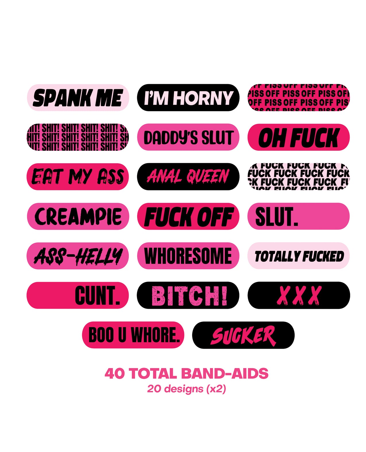 Neva Nude Naughty XXX Ouchie Stix Bandages - Pack of 40