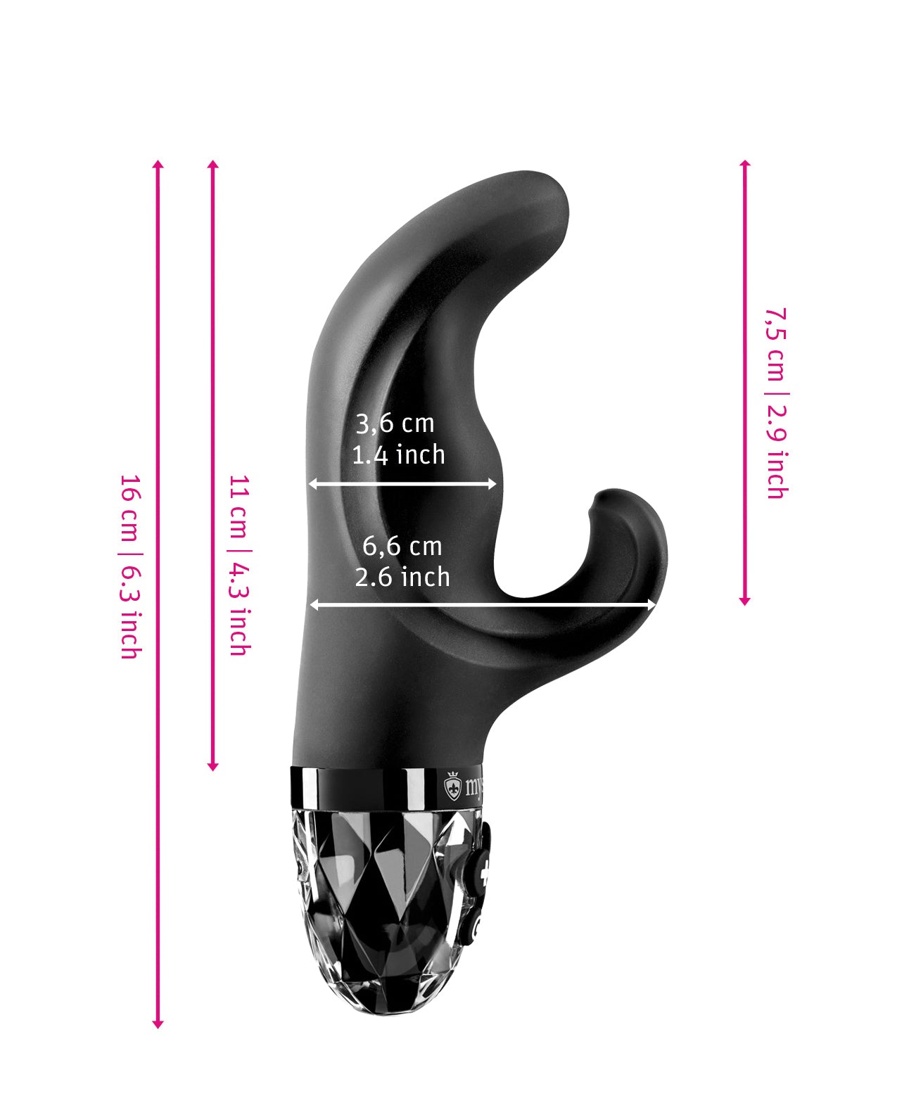 Mystim Hop Hop Bob eStim Vibrator - Black
