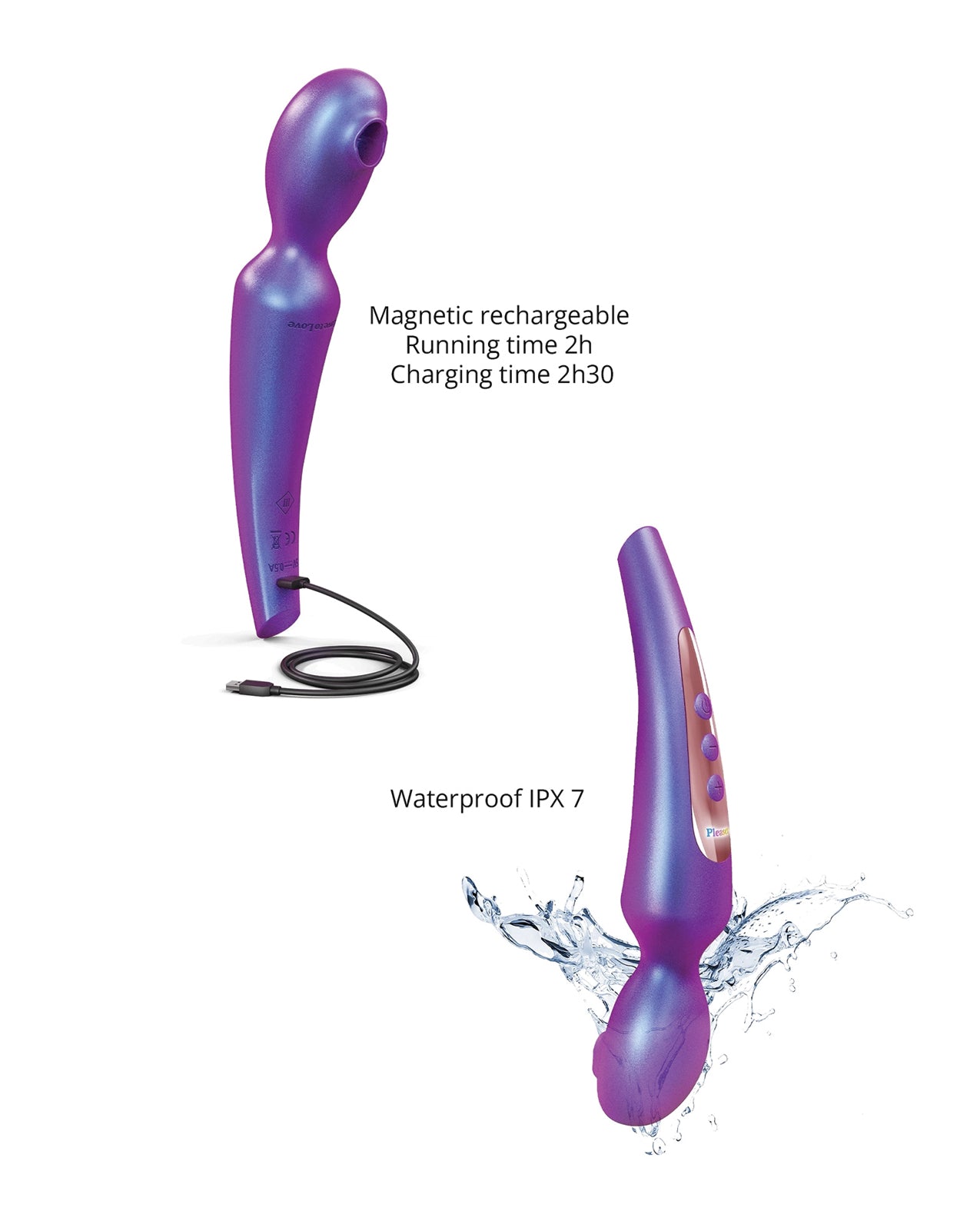 Love to Love Flapping Head Pleaser Wand - Iridescent Night
