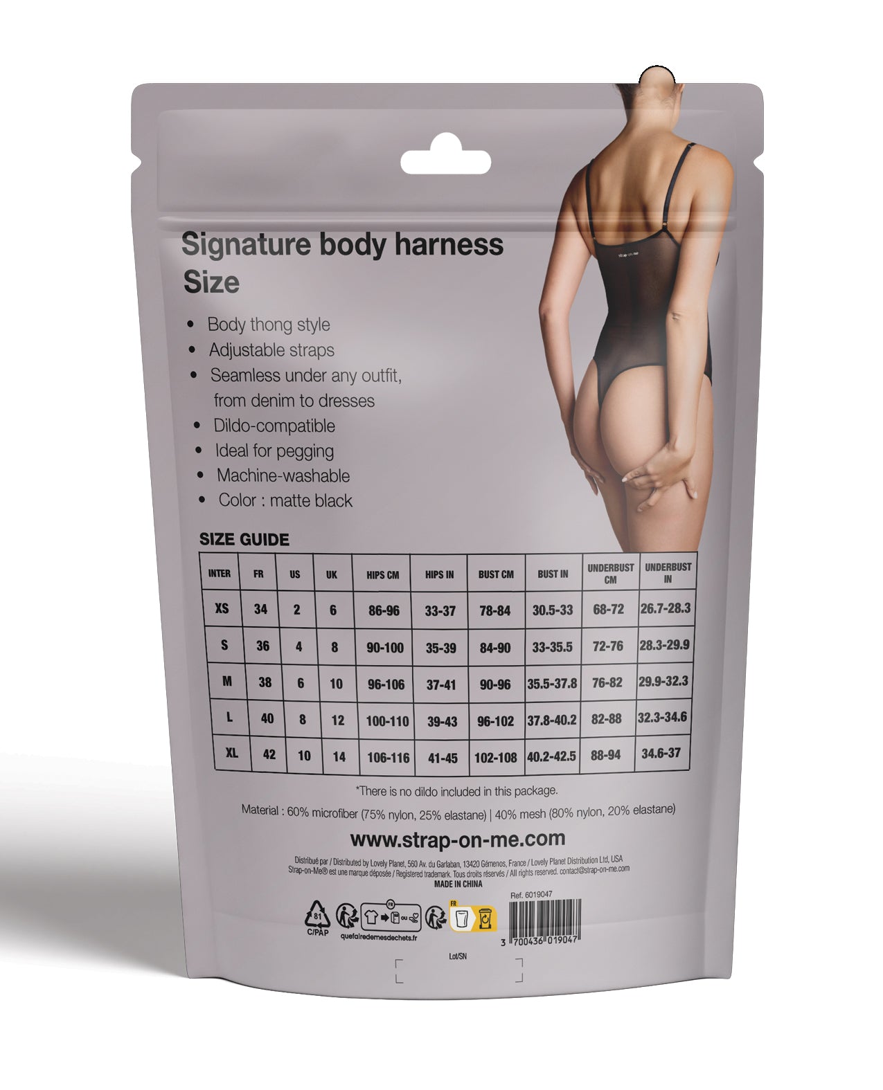 Strap On Me Signature Body Harness - Black SM