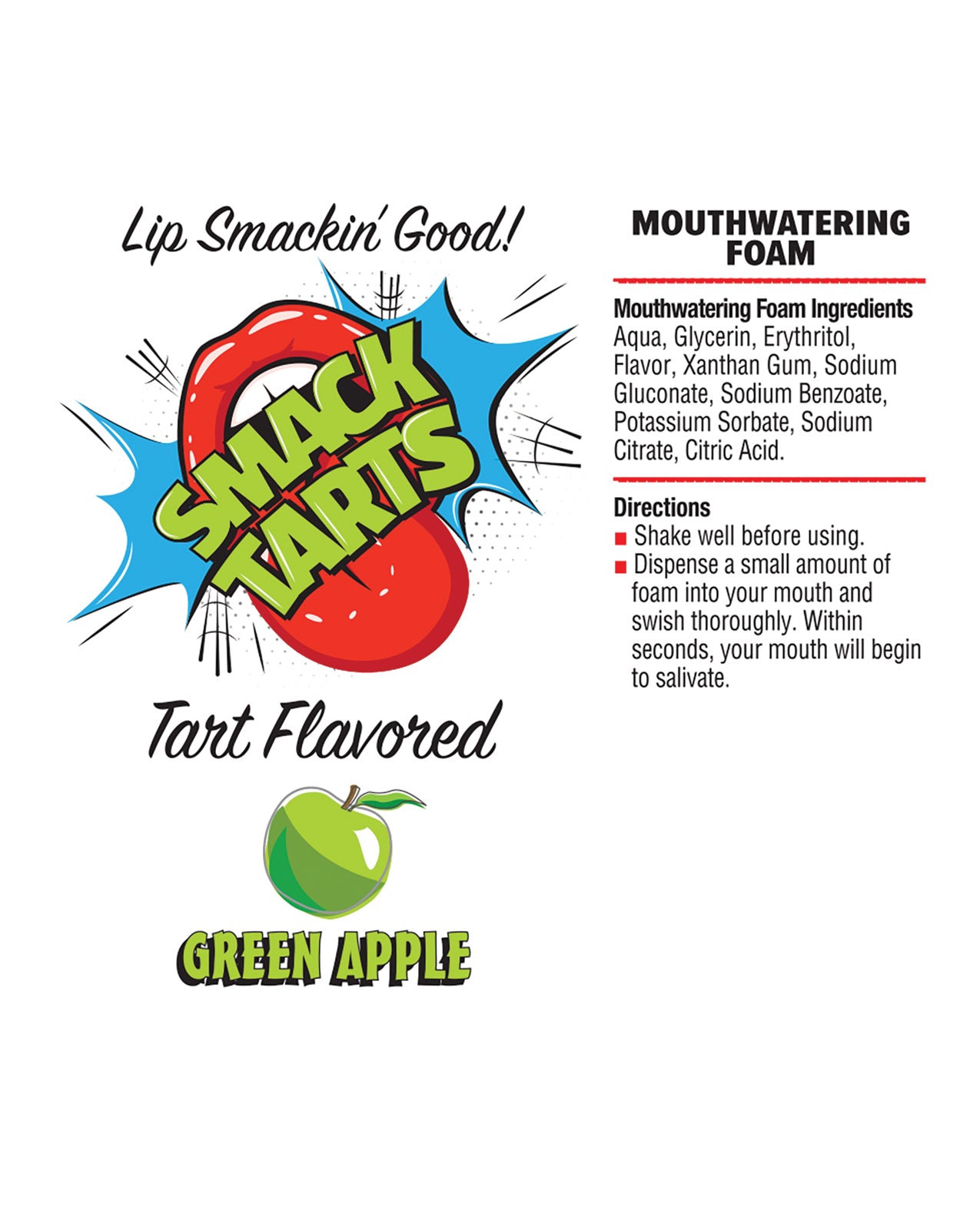 Smack Tarts Mouth Watering Foam - Sour Green Apple 2.7 oz