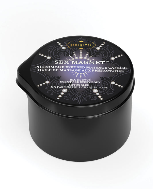 Kama Sutra Sex Magnet Candle w/Pour Spout -Blue Lotus - 2 oz.