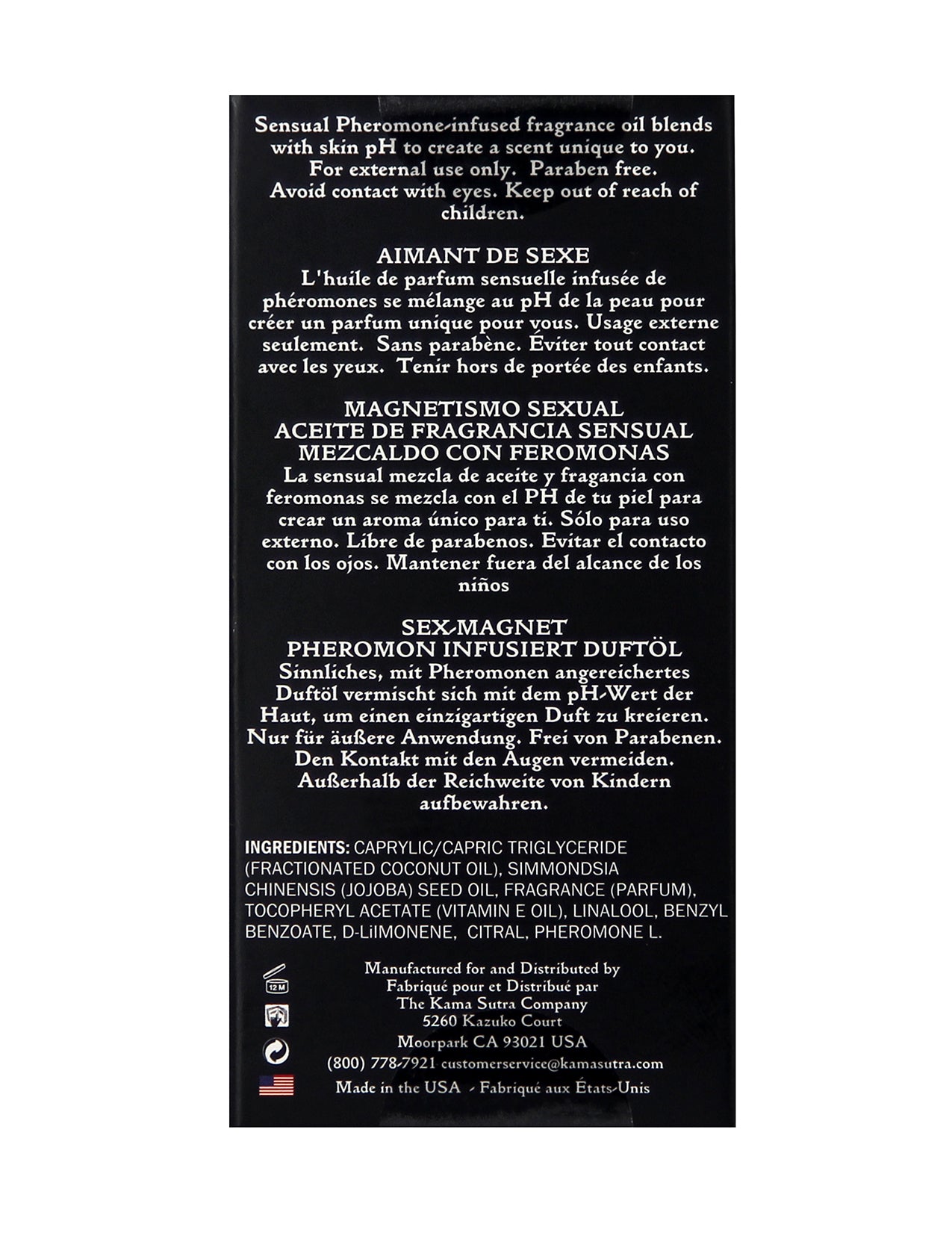 Kama Sutra Sex Magnet Pheromone Roll On Oil - Leather