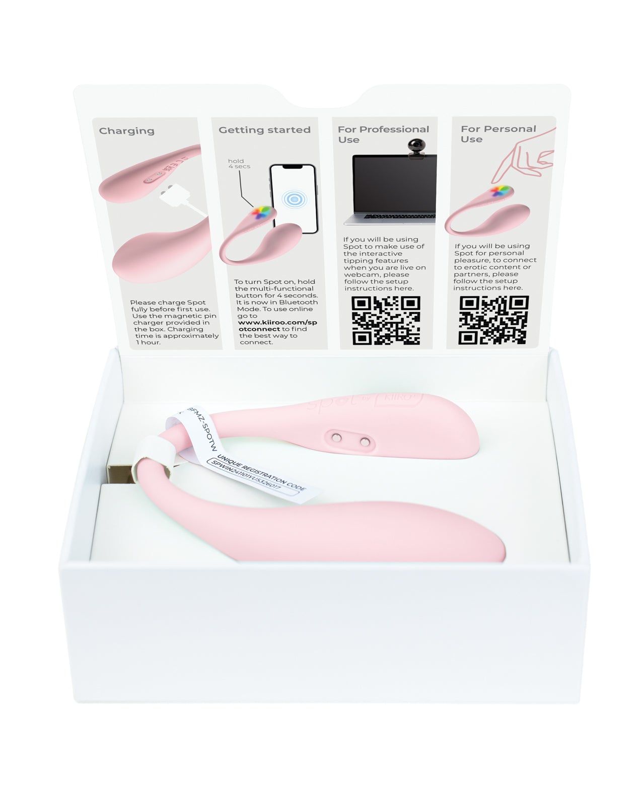 Kiiroo Spot Kiss Me Pink Couples Stimulator - Pink