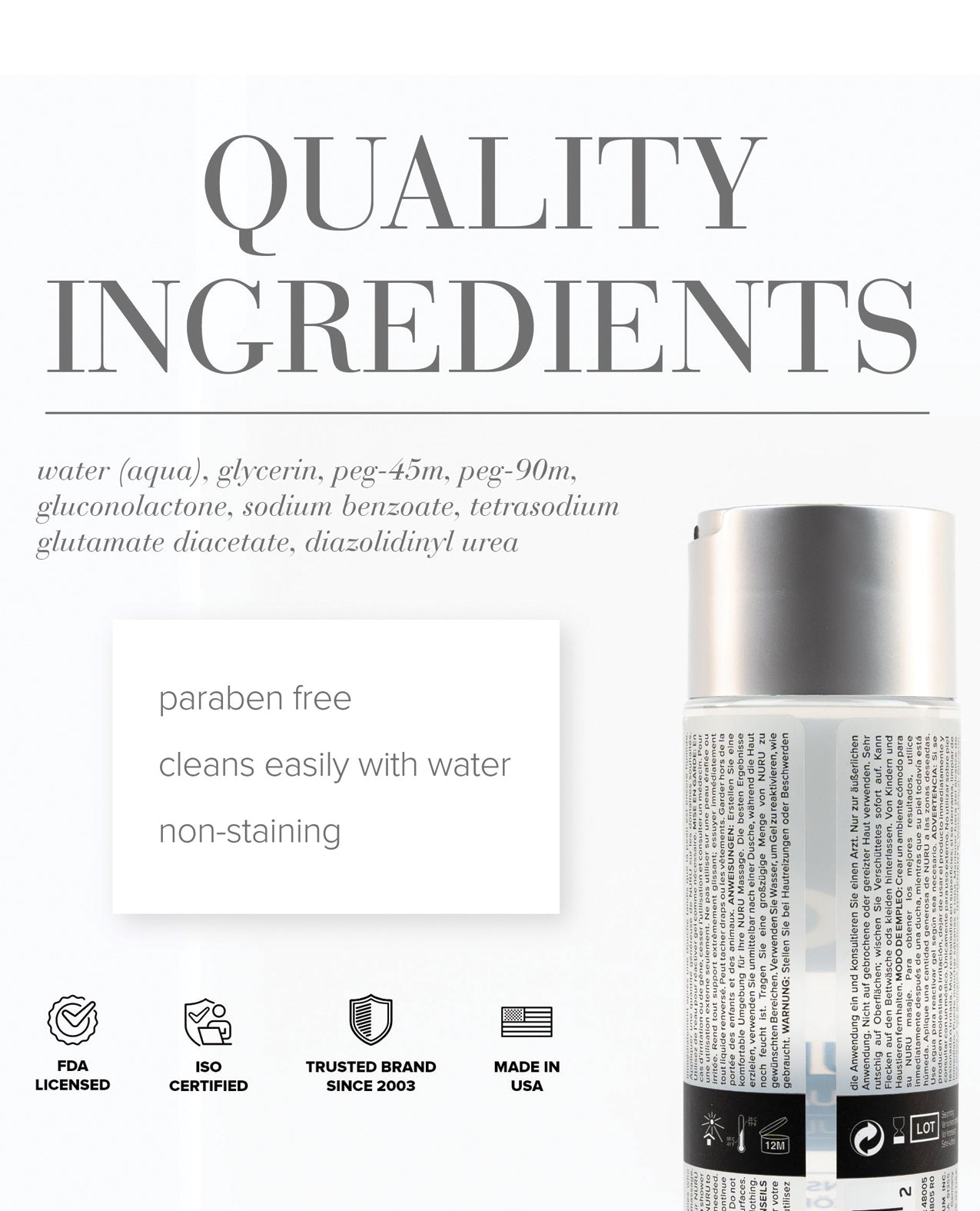JO Nuru Massage Gel - Fragrance Free Massage 8 oz