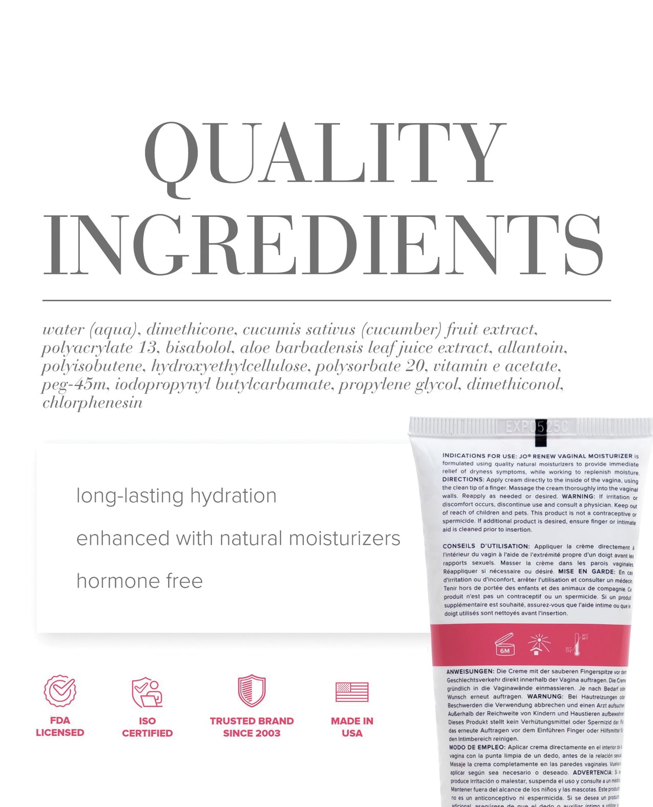 JO Renew Vaginal Moisturizer - Original Hygiene 4 oz