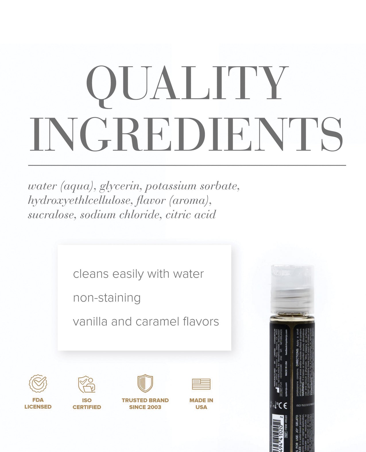JO Gelato - Creme Brulee Lubricant 1 oz