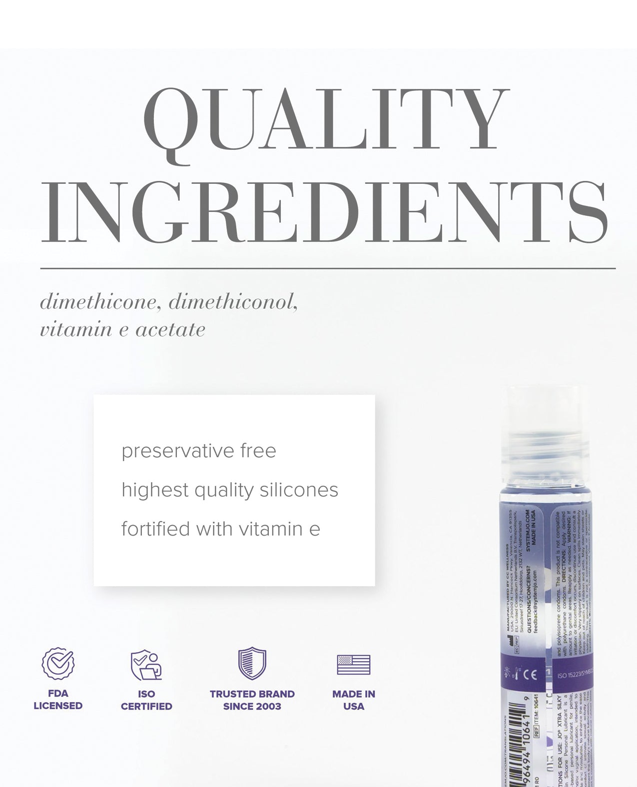 JO Xtra Silky Thin Silicone - Original Lubricant 1 oz