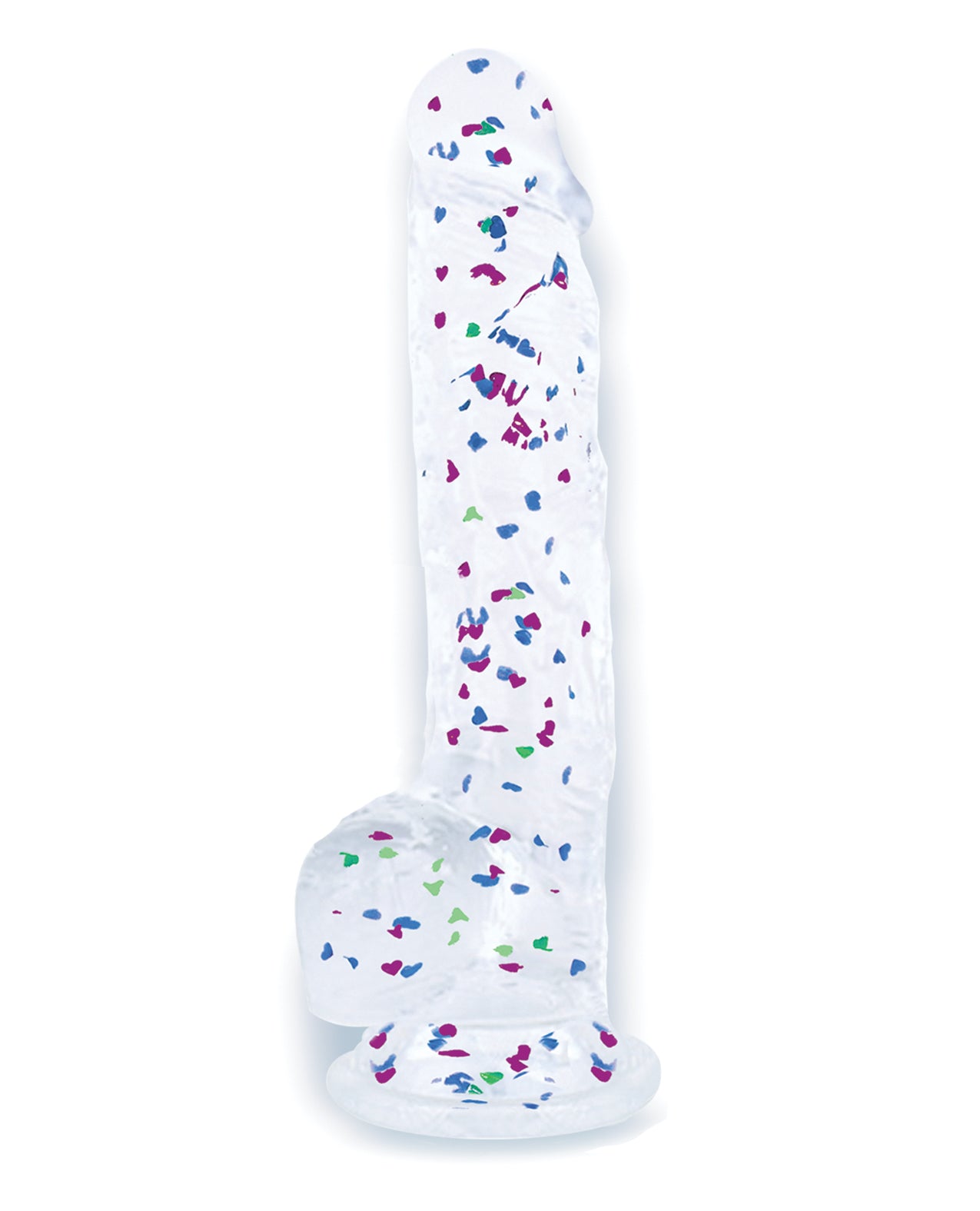 Glittergasm 8.5" Ballsy Dildo - Blue/Purple/Violet