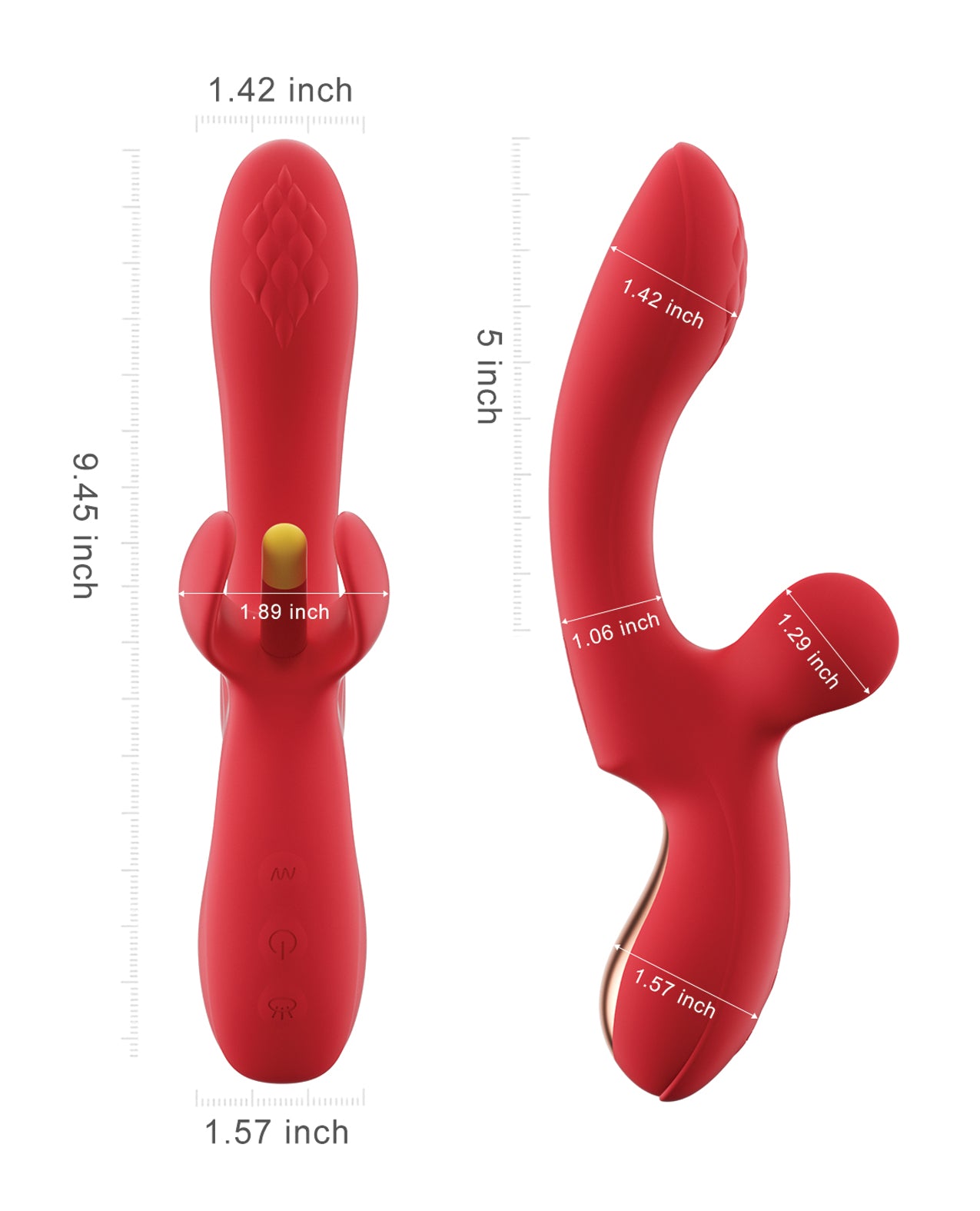 FORTEXA Kinky Finger Flapping Clit & G-Spot Vibrator with App Control Red