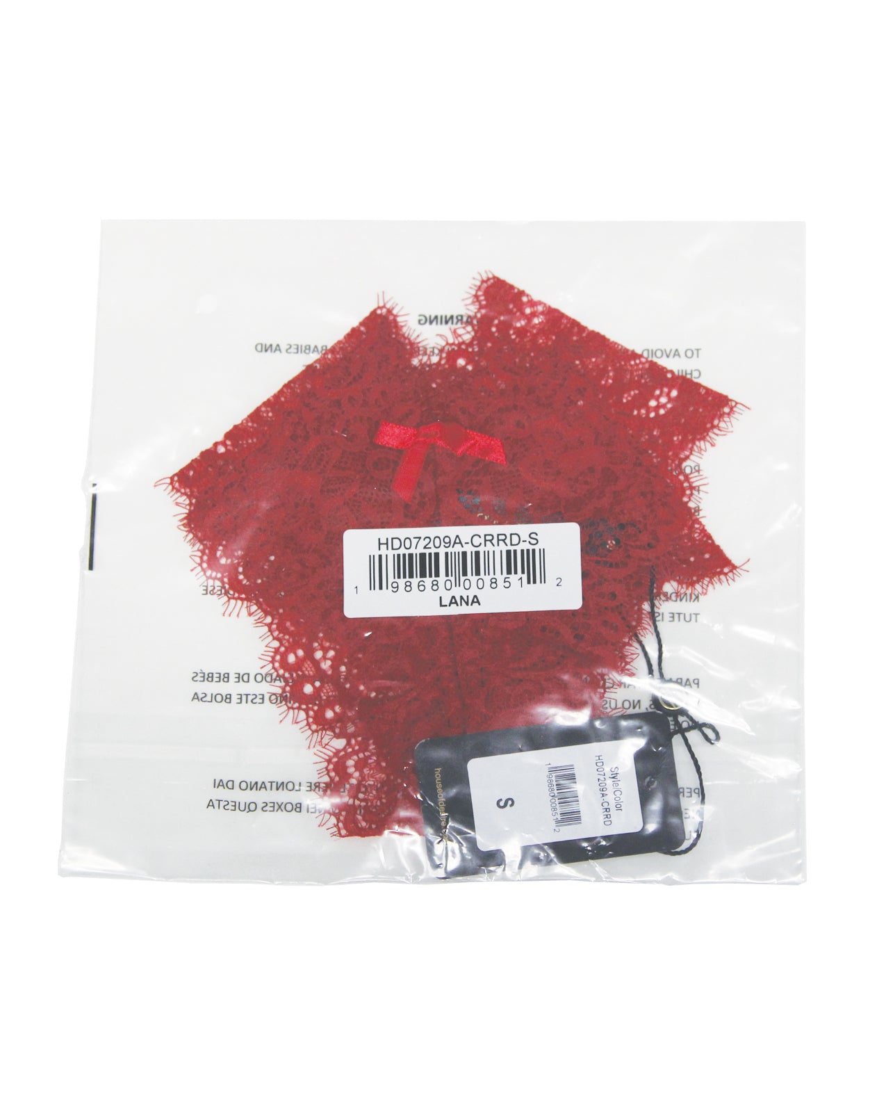 Lana Sheer Lace V-Thong - Red XL